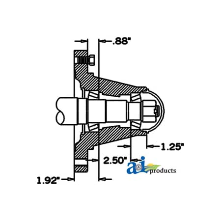 A & I Products Hub & Spindle Assy. (8 Bolt) 11.6" x13.3" x11.1" A-HS491088